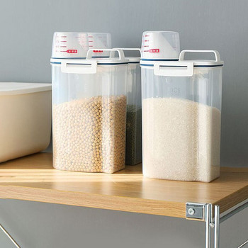 Home Food Rice Bucket Storage Box Κουζίνα Πλαστικά κόκκοι Κουτί αποθήκευσης με προστασία από έντομα Σφραγισμένο δοχείο αποθήκευσης με προστασία από την υγρασία