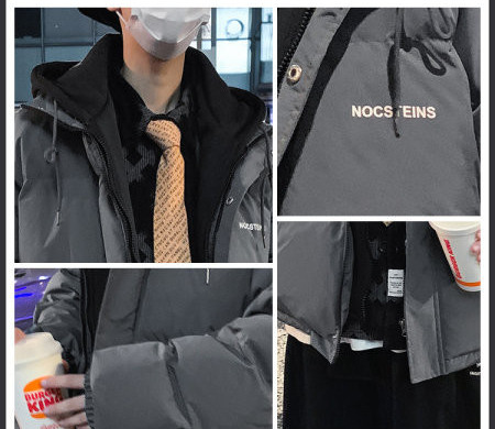 Jachetă de iarnă modernă pentru bărbați cu inscripție mai multe modele