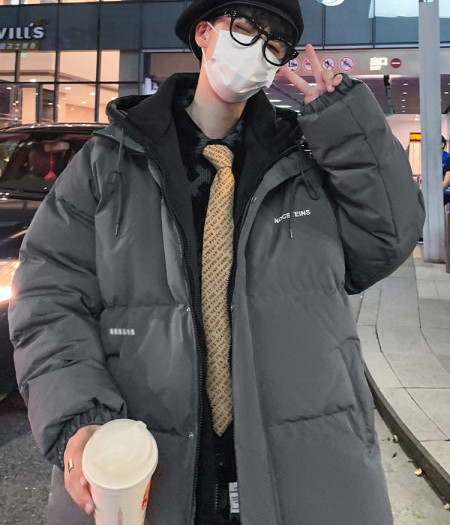 Jachetă de iarnă modernă pentru bărbați cu inscripție mai multe modele