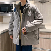 Vyriška žieminė striukė aukšta apykakle kelių modelių su užrašu