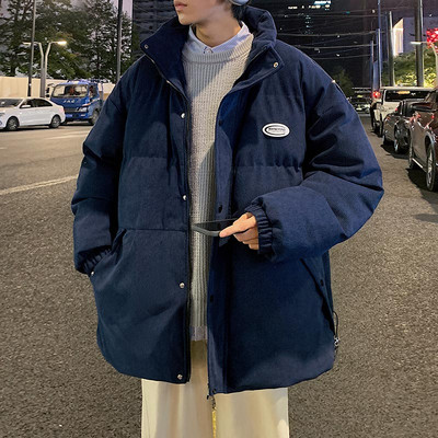 Vyriška žieminė striukė aukšta apykakle kelių modelių su užrašu