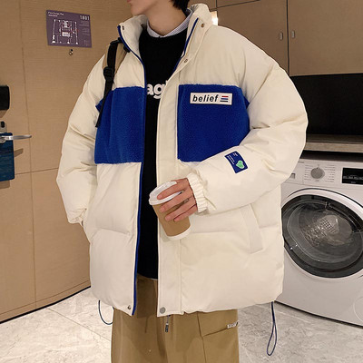 Vyriška žieminė striukė aukšta apykakle kelių modelių su užrašu