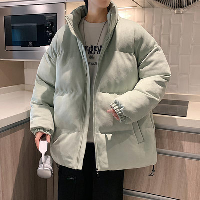 Vyriška žieminė striukė aukšta apykakle kelių modelių su užrašu