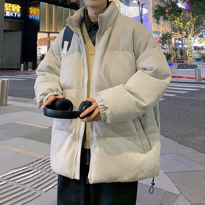 Vyriška žieminė striukė aukšta apykakle kelių modelių su užrašu