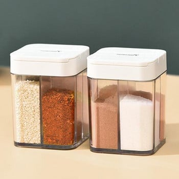 Clear Plastic Condiment Box Spice Shaker Πιπέρι Αλάτι Μπουκάλι καρυκεύματα Κουζινικά σκεύη αποθήκευσης