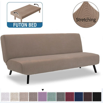 Husă de canapea din pluș Battilo, fără cotiere, husă elastică pentru canapea în carouri, protector pentru canapea pentru bancă, husă elastică în carouri pentru canapea