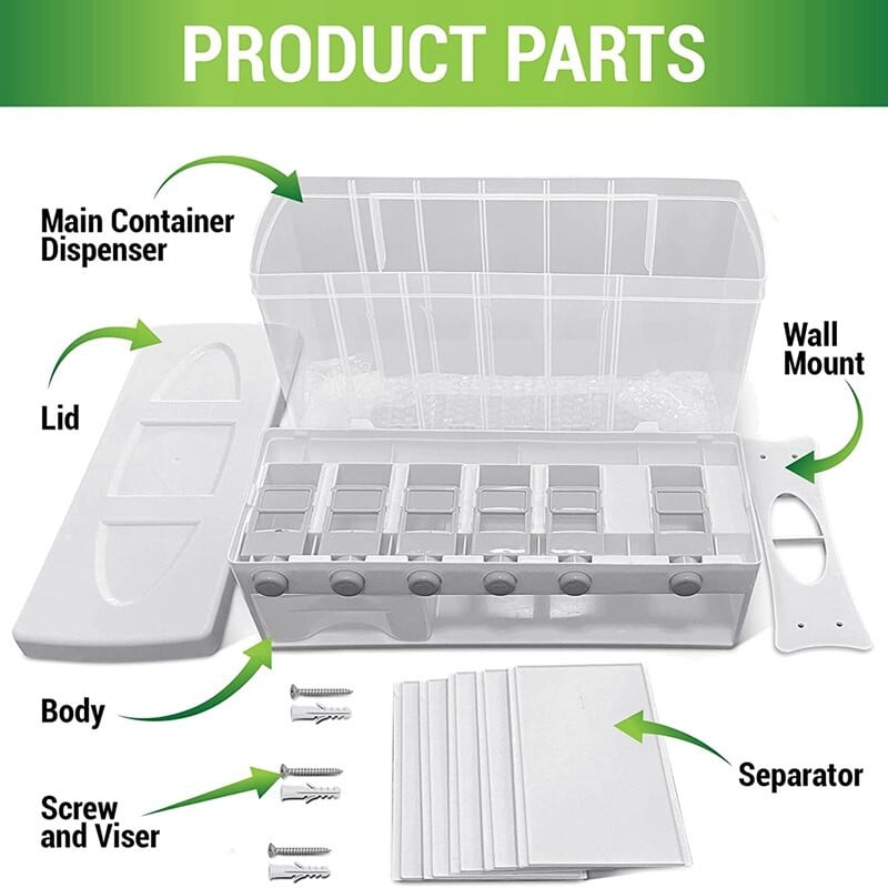 Dávkovač suchého krmiva, nádoba na obilniny a dávkovač ryže, vedro na špajzu a kuchyňu s objemom 22 libier (biele)