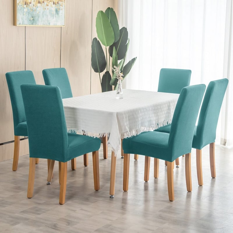 Ūdensnecaurlaidīgi žakarda krēslu pārvalki ēdamistabai Mīksts elastīgs pārvalks ēdamistabas krēslam Mazgājams noņemams krēsla aizsargs 1 gab.