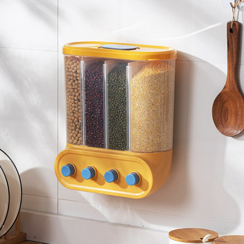 Кухненска стенна преса Дозатор за зърно Кутия за съхранение на зърно Контейнер за суха храна Организатор Кухненски аксесоари Инструменти