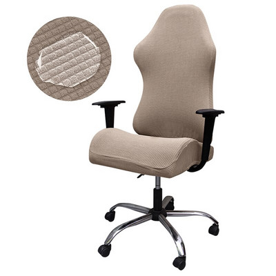 Huse pentru scaune de gaming din material textil impermeabil Huse pentru scaune din lână polară, lavabilă, elastică, anti-alunecare, în carouri, pentru birou acasă