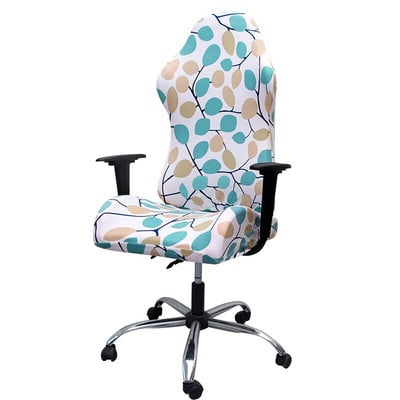Huse pentru scaune de gaming din material textil impermeabil Huse pentru scaune din lână polară, lavabilă, elastică, anti-alunecare, în carouri, pentru birou acasă