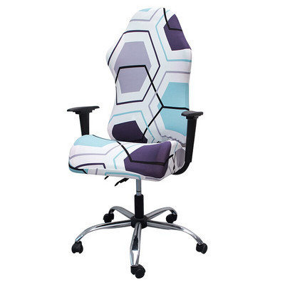 Huse pentru scaune de gaming din material textil impermeabil Huse pentru scaune din lână polară, lavabilă, elastică, anti-alunecare, în carouri, pentru birou acasă