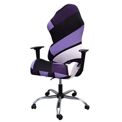 Huse pentru scaune de gaming din material textil impermeabil Huse pentru scaune din lână polară, lavabilă, elastică, anti-alunecare, în carouri, pentru birou acasă