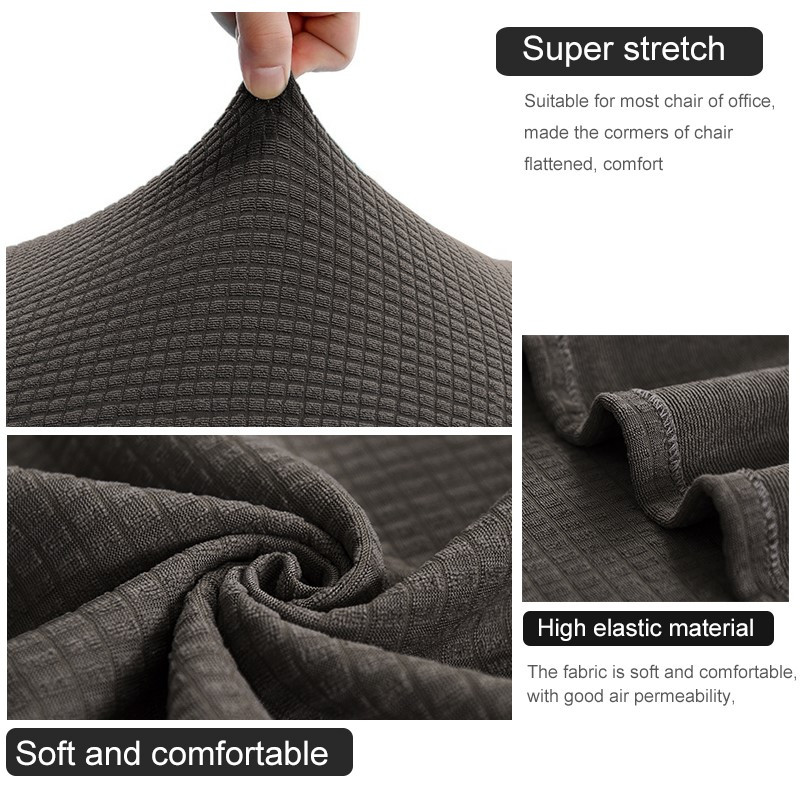 Huse pentru scaune de gaming din material textil impermeabil Huse pentru scaune din lână polară, lavabilă, elastică, anti-alunecare, în carouri, pentru birou acasă