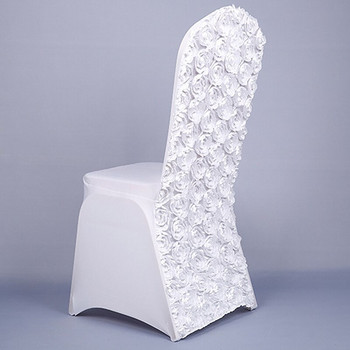 Универсална розова калъфка за сватбени столове Разтегливи полиестерни калъфи за столове от спандекс за сватби, банкети, декорация на хотелски декор