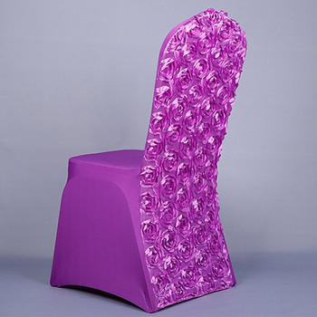 Κάλυμμα καρέκλας γάμου Universal Rose Stretch Polyester Party Spandex Καλύμματα καρέκλας για γάμους Διακόσμηση ξενοδοχείου Δείπνο Διακόσμηση