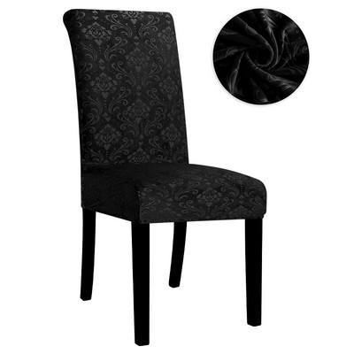 Sametist söögitooli kate Pehme veniv tooli kate Ühevärviline istmekate Elegantne mööbli kate kodu hotelli banketi jaoks