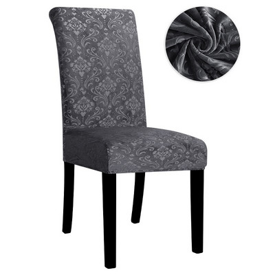 Sametist söögitooli kate Pehme veniv tooli kate Ühevärviline istmekate Elegantne mööbli kate kodu hotelli banketi jaoks