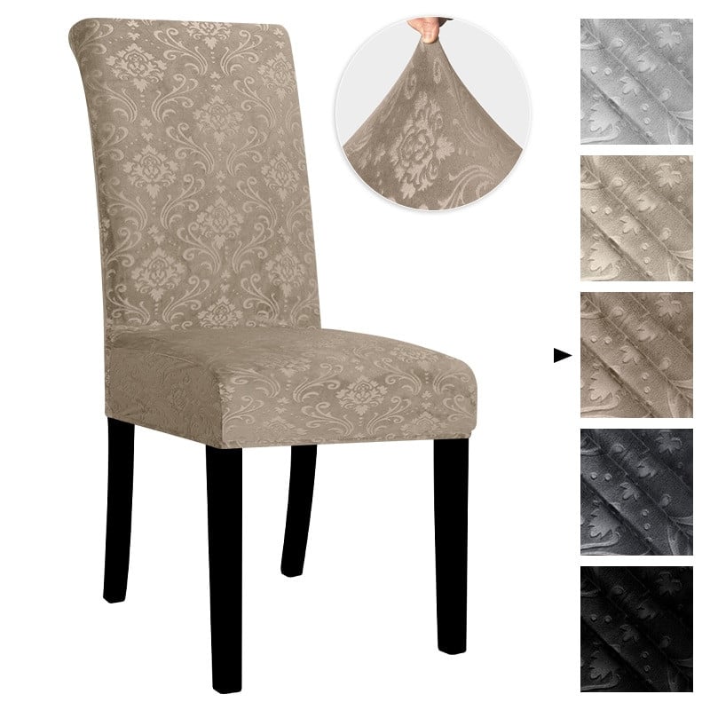 Sametist söögitooli kate Pehme veniv tooli kate Ühevärviline istmekate Elegantne mööbli kate kodu hotelli banketi jaoks