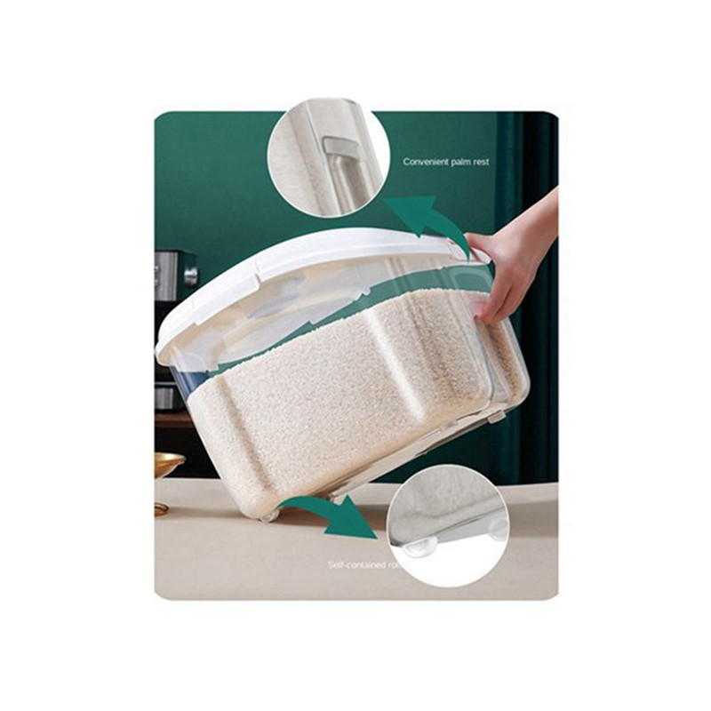 Kanta za kuhinjski spremnik od 5 kg Kutija za rižu otporna na insekte i vlagu Zatvorena staklenka za zrno Kutija za kućno skladištenje Kutija za hranu za pse