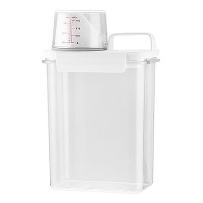 Херметична кутия за съхранение на перилен препарат за прах Контейнер за прах за пране с капак и дръжка Многофункционална кутия за съхранение