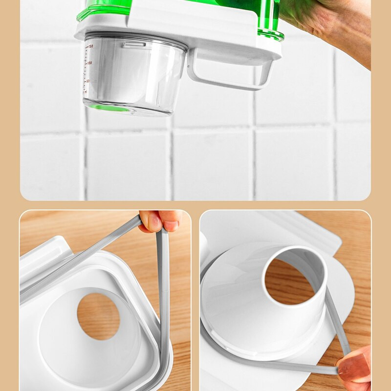 Hermetiška skalbinių ploviklio miltelių laikymo dėžutė skalbimo miltelių talpykla su dangteliu ir rankena universali laikymo dėžė