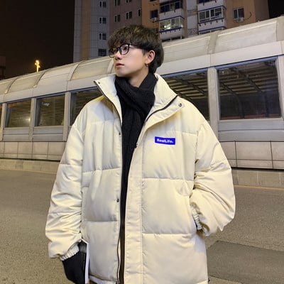 Topla zimska jakna s printom i visokim ovratnikom