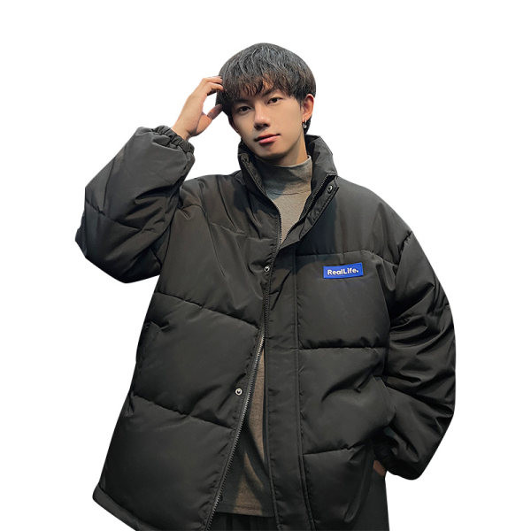 Topla zimska jakna s printom i visokim ovratnikom