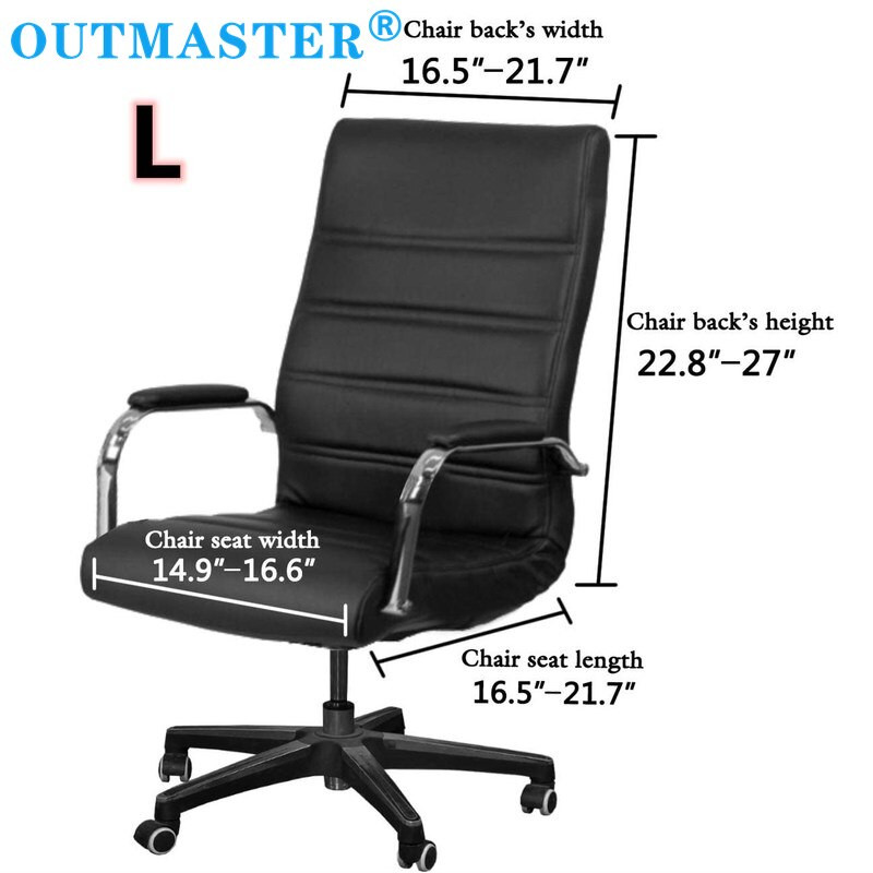 Moderns Spandex pretnetīrības datora krēsla pārvalks Elastīgs Boss biroja krēsla pārvalks Viegli mazgājams noņemams vai 2gab roku balsta pārvalks