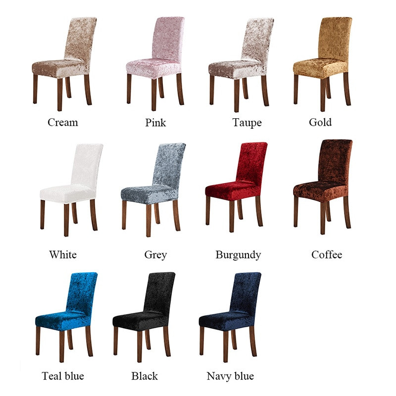 Fényes bársony étkezőszék huzat Spandex szék huzat Elasztikus sztreccs tokok székekhez Étkező Konyha Bankett
