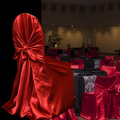 BITFLY önkötő szatén székhuzatok Esküvői bankett party dekoráció Éves vacsora kellékek Univerzális lakberendezés