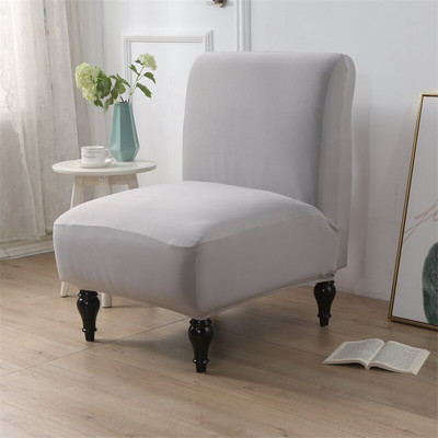 Egyszínű Spandex Accent kar nélküli székhuzat Egyszemélyes kanapé huzatok Nordic Stretch székhuzatok Elasztikus kanapévédő huzat