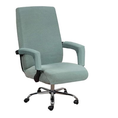 Калъф за компютърен офис стол с подлакътник Водоустойчив въртящ се калъф за седалка на фотьойл Еластичен модерен капак за стол против замърсяване