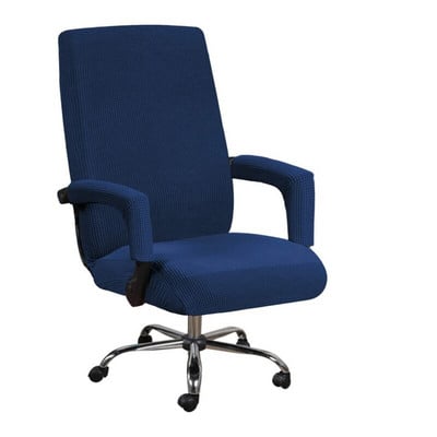 Калъф за компютърен офис стол с подлакътник Водоустойчив въртящ се калъф за седалка на фотьойл Еластичен модерен капак за стол против замърсяване