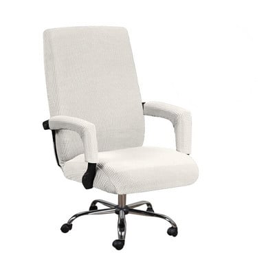 Калъф за компютърен офис стол с подлакътник Водоустойчив въртящ се калъф за седалка на фотьойл Еластичен модерен капак за стол против замърсяване