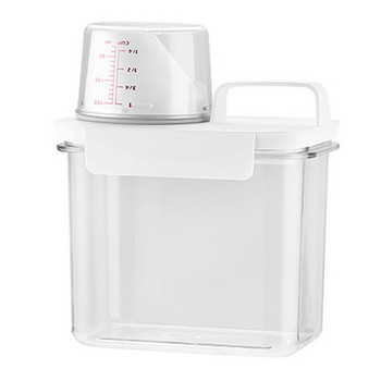 Херметична кутия за съхранение на перилен препарат за прах Контейнер за прах за пране с капак и дръжка Многофункционална кутия за съхранение