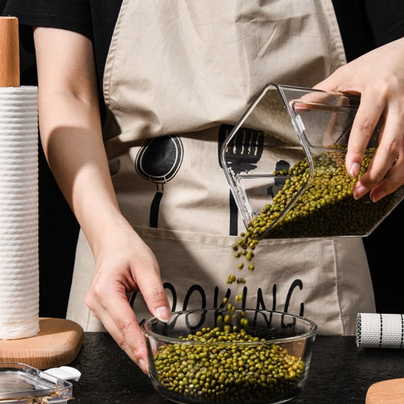 4 vnt virtuvės sandarios skardinės, grūdų laikymo stiklainiai, šaldytuvai, sukraunamos skardinės, permatomos skardinės, šviežių laikymo dėžės