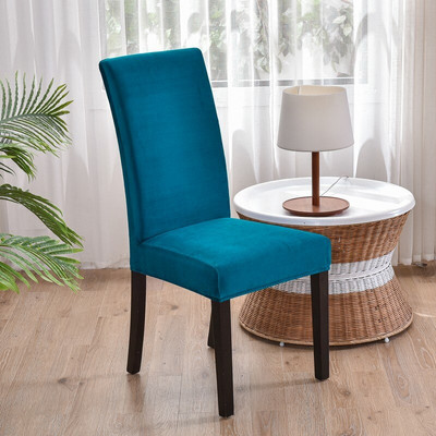 1/2/4/6 dalių Minkštas kėdės užvalkalas naujas aksominis audinys, dideli elastingi kėdžių užvalkalai, valgomojo dėklas