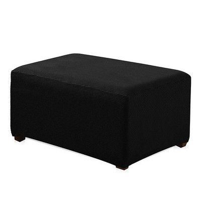 1PC Vodootporna, rastezljiva navlaka za podnožje, Otomanska navlaka, zaštitnik Pouffe otporna na prašinu, pravokutna navlaka, elastična dekoracija doma