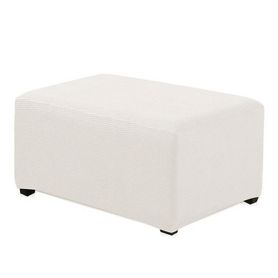 1PC Vodootporna, rastezljiva navlaka za podnožje, Otomanska navlaka, zaštitnik Pouffe otporna na prašinu, pravokutna navlaka, elastična dekoracija doma
