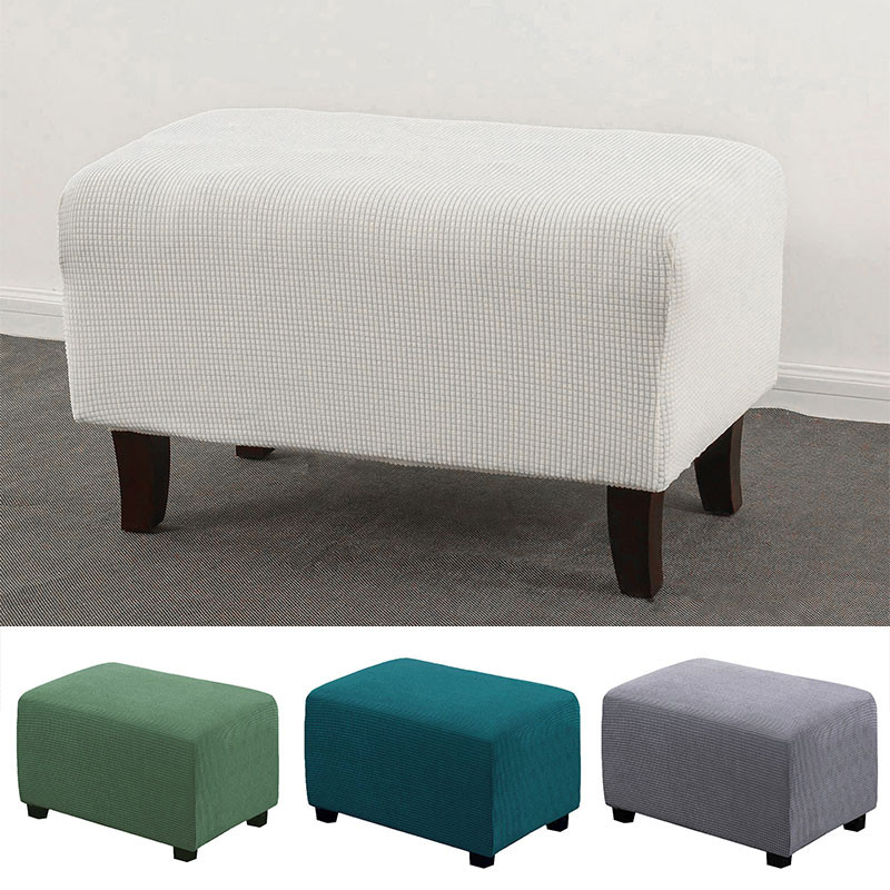 1vnt vandeniui atsparus tamprus pėdų užvalkalas Osmanų užvalkalas, apsaugantis pufą, atsparus dulkėms, stačiakampis slydimo dangtelis, elastingas namų dekoravimas