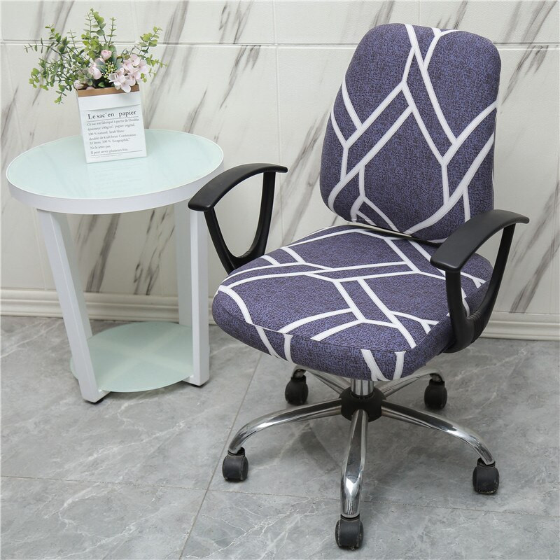 Водоустойчива калъфка за офис компютърен стол Спандекс Калъф за седалка с разделяне на прах Универсален калъф за фотьойл