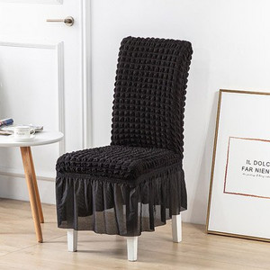 Seersucker kihúzható étkezőszék huzat Spandex cipzáras tok székekhez Konyhai étkező székhuzatok Elasztikus Stretch