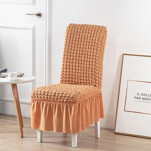 Seersucker kihúzható étkezőszék huzat Spandex cipzáras tok székekhez Konyhai étkező székhuzatok Elasztikus Stretch