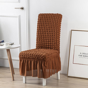 Seersucker kihúzható étkezőszék huzat Spandex cipzáras tok székekhez Konyhai étkező székhuzatok Elasztikus Stretch