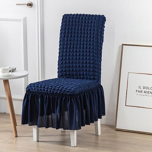 Seersucker kihúzható étkezőszék huzat Spandex cipzáras tok székekhez Konyhai étkező székhuzatok Elasztikus Stretch
