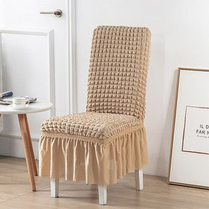Seersucker kihúzható étkezőszék huzat Spandex cipzáras tok székekhez Konyhai étkező székhuzatok Elasztikus Stretch