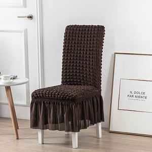 Seersucker kihúzható étkezőszék huzat Spandex cipzáras tok székekhez Konyhai étkező székhuzatok Elasztikus Stretch