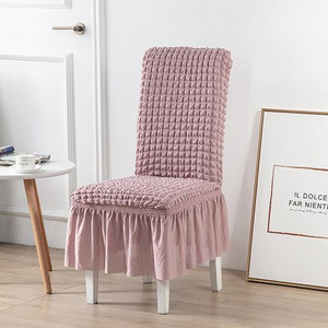 Seersucker kihúzható étkezőszék huzat Spandex cipzáras tok székekhez Konyhai étkező székhuzatok Elasztikus Stretch