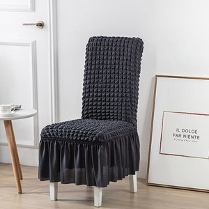 Seersucker kihúzható étkezőszék huzat Spandex cipzáras tok székekhez Konyhai étkező székhuzatok Elasztikus Stretch